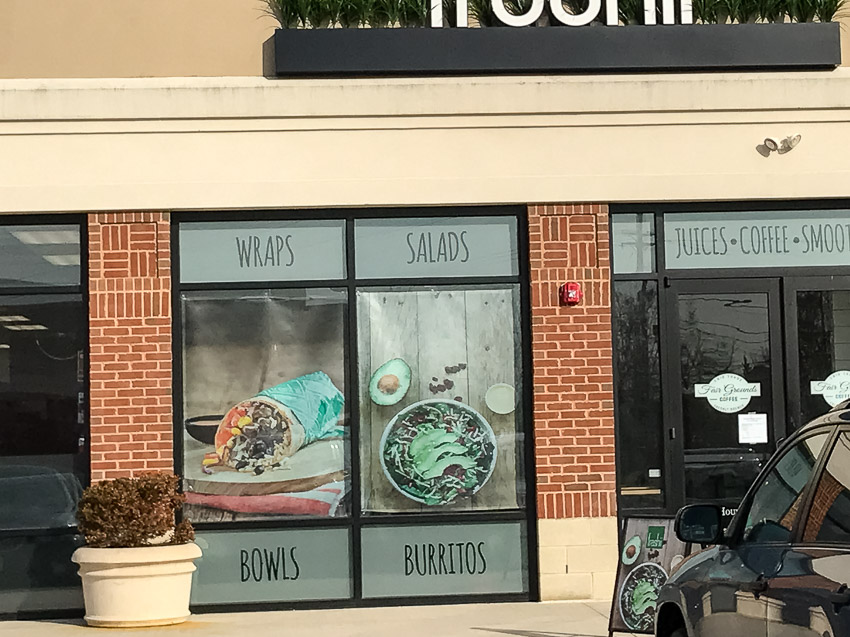 frosted glass sign exterior